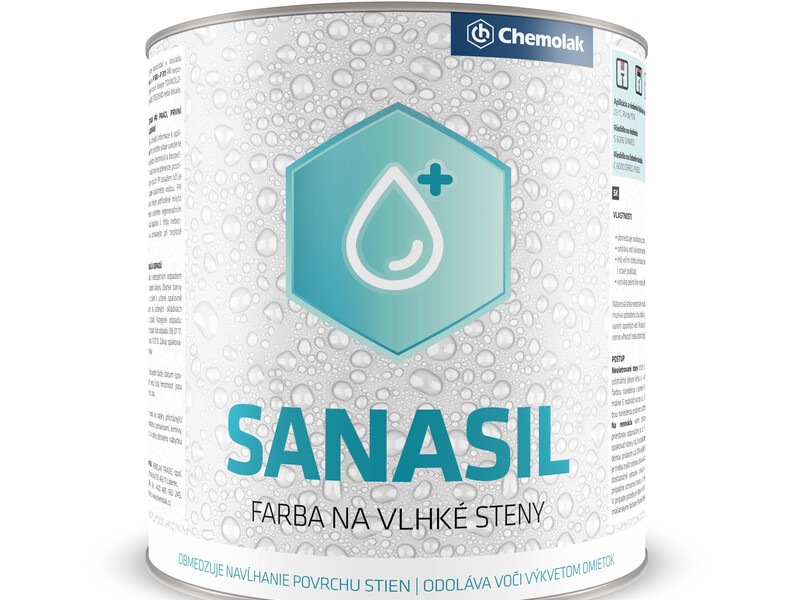 Sanasil 0,6l - biela farba na vlhké steny-image